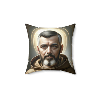 St. Padre Pio (Italy) Square Pillow